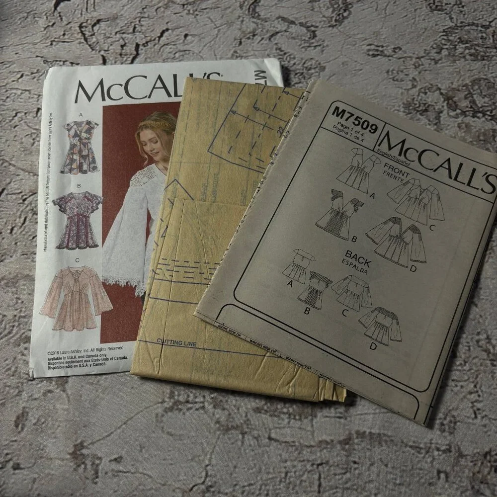 McCalls Pattern M7509 E5 for Misses' Tops